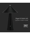 3W Bordlampe - LED Opladbar, Touch dæmpbar, 3i1, sort, hus