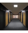 12W LED sensorlampe med Samsung Chip - 3-i-1 CCT, kvadratisk, hvid, 360° PIR sensor, IP20