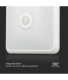 12W LED Dome - Lys med PIR Sensor, Samsung Chip, 3i1, Firekantet, Hvidt Hus