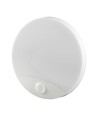 Samsung chip 15W LED væglys - PIR sensor, 3i1, rund, hvid hus
