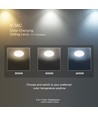 Samsung chip 15W LED væglys - PIR sensor, 3i1, rund, hvid hus