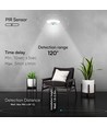 10W LED væglampe med sensor, Samsung chip - IP54, 900lm, hvid, 5 års garanti