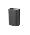 GU10 væglampe med op/ned lys, rund - IP44 udendørs, hvid, aluminium, uden lyskilde