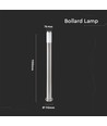 110 cm Pullertlampe, E27 - rustfrit stål hus, satin nikkel, IP44