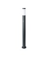 110cm E27 havelampe med sensor - IP44, rustfrit stål, antracit, PIR sensor, uden lyskilde