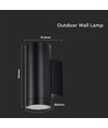 EN: VT-11015 GU10 FITTING ROUND BLACK