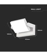 17W LED Væglampe - 3000K, Hvidt Hus, IP65