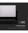 17W LED væglampe / projektør - IP65, sort, aluminium