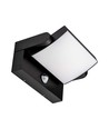 17W LED Væglampe - med Sensor, 4000K, Sort Hus, IP65