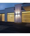 24W LED væglampe med op/ned lys - IP65, grå, 4000K, 20cm høj, aluminium, udendørs