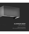 24W LED væglampe med op/ned lys - IP65, grå, 4000K, 20cm høj, aluminium, udendørs