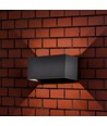 24W LED udendørs væglampe - IP65, sort, op/ned lys, 3000K, 2720lm, 20x10x10 cm