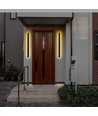 10W LED lineært væglys - 510*60*50mm, 4000K, sort hus, IP65