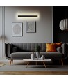 141cm Antracit 23W lineær LED væglampe, RA90 - IP65, 2875lm, 3000K