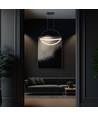 12W LED pendel, Ø40cm - Sort, 4000K, 1,5m ledning, inkl. lyskilde