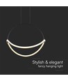60cm 16W LED pendel - 1,5m wire, sort krop, 3000K, 1920lm