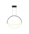 16W LED Hængelampe - Pendel, 500mm, 4000K, Sort hus