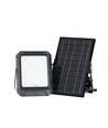 10W LED projektør med solcelle - 4000K, 3.7V, IP65, inkl. solcellepanel og batteri