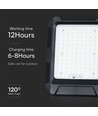 10W LED projektør med solcelle - 4000K, 3.7V, IP65, inkl. solcellepanel og batteri
