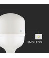 E27 60W LED pære - T160, Med E40 fatningsadapter
