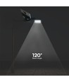 50W Hybrid LED gadelampe med solcelle - 4000lm, IP65, 4000K, 50.000mAh batteri