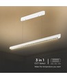 36W LED lysskinne til ophæng - 3-i-1 CCT, Samsung LED, 120cm, sort/hvid, inkl. wireophæng