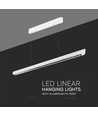 36W LED lysskinne til ophæng - 3-i-1 CCT, Samsung LED, 120cm, sort/hvid, inkl. wireophæng