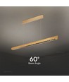 36W LED lysskinne til ophæng - 2880lm, CCT, grå, inkl. wireophæng