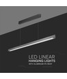 36W LED Lineært Hængependel Lys - Samsung-Diff. Pladetype 3i1 Mat Grå