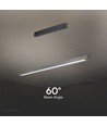 36W LED Lineært Hængependel Lys - Samsung-Diff. Pladetype 3i1 Mat Grå