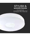 60W LED designer loftslampe med fjernbetjening - 6000lm, dæmpbar, 3-i-1 CCT, hvid cover