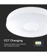 60W LED designer loftslampe med fjernbetjening - 6000lm, dæmpbar, 3-i-1 CCT, hvid cover