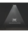 150W LED gadelampe med Samsung chip og sensor - 135lm/W, 4000K, IP65, grå, inkl. adapter