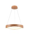 25W LED designer pendel i træ - Ø50cm, 3000K, hvid krop, inkl. lyskilde