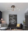 36W LED designer pendel - 4150lm, 3000K, guld og sort, loftlampe