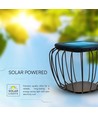 1W Solara designer have/bordlampe - Solcelle, IP44, sort, lantern-formet, 3000K+6000K, inkl. lyskilde