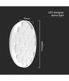 60W Designer Domelight loftlampe - Ø49cm, 6000lm, dæmpbar, inkl. fjernbetjening, bikube cover