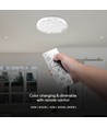 60W Designer Domelight loftlampe - Ø49cm, 6000lm, dæmpbar, inkl. fjernbetjening, bikube cover