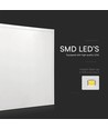 60x60 LED panel, 36W - 120lm/W, IP65, flicker free, hvid ramme
