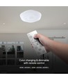 40W LED Designer Dome loftslampe - 4000lm, 3-i-1 CCT, dæmpbar, inkl. fjernbetjening, blomstermønster