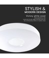 LED Designer Dome Lampe - 20W/40W/20W, Fjernbetjening, Victory Hvidt Dæksel, Dæmpbar.