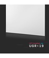 62x62 LED panel, 36W - 117lm/W, neutral hvid, hvid kant, bagbelyst
