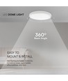 18W LED loftslampe med Samsung LED chip - Ø25cm, 1830lm, IP44, hvid kant, 3000K