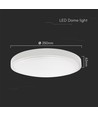 18W Ø25cm LED loftslampe - 100lm/W, Samsung LED chip, IP44, hvid kant, 4000K