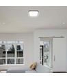 24W LED loftslampe med Samsung chip, kvadratisk - 2500lm, IP44, sort kant, 6500K