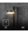 8W væglampe med USB - 3000K, sort, inkl. lyskilde