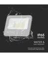 30W Projektør - RGB + Hvid, Sort hus, Grå matteret glas, med fjernbetjening, IP65