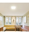 48W firkantet LED loftslampe - 42 x 42cm, IP44, hvid kant, Samsung chip, 5 års garanti