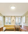 48W firkantet LED loftslampe - 42 x 42cm, IP44, sort kant, Samsung chip, 5 års garanti