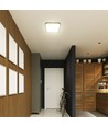 48W LED loftslampe, 42x42cm - 4000K, IP44, sort kant, kvadratisk, 5160lm